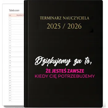 Kalendář Knižkový kalendář pro učitele 2025 A5 FunnyCase černý