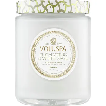 Svíčka Voluspa – Vonná svíčka ve skle Eucalyptus & White Sage, Velká