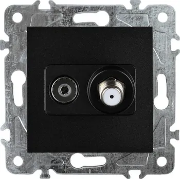 Elektrická zásuvka Elhard Royal YK2128B zásuvka SAT+TV, černá