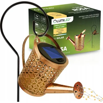 Venkovní osvětlení Solární LED zahradní lampa zapichovací Konvička ROSA měděná IP44 3000K