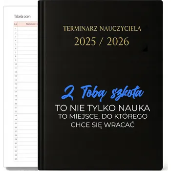 Kalendář Knižkový kalendář pro učitele 2025 A5 FunnyCase černý