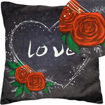 Povlak na dekorativní polštářek Povlak na polštář 40x40 Dekorativní Srdce Velur