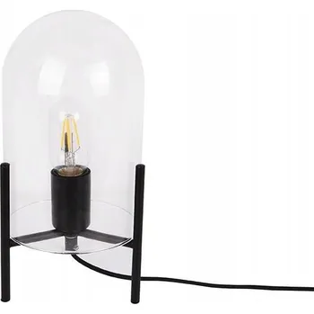 Lampička Stolní lampa Glass Bell černá, odstíny hnědé a béžové, průhledný 40 W