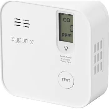 Detektor CO Sygonix SY-6418204 detektor oxidu uhelnatého vč. baterie s životností 5 let, Ovládání přes aplikaci na baterii, detekce oxidu uhelnatého (CO), sada
