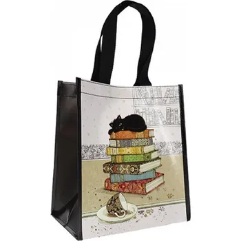 Taška BUG ART Kočka na knihách, 27 x 30 cm (Taška s kočkou, kočky)