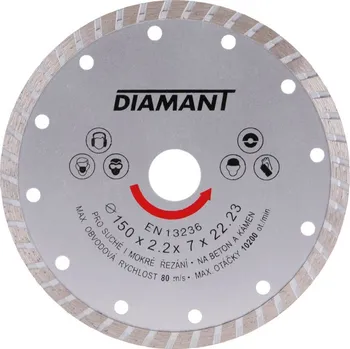 Řezný kotouč Kotouč diamantový DIAMANT TURBO 150×22,23 mm