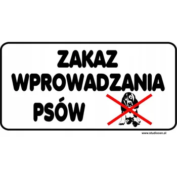 Zákazová tabulka VSTUP SE PSY ZAKÁZÁN - 12x24 cm