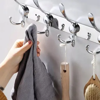 Věšák Věšák na oblečení nástěnný 12 úchytů Nerezová ocel
