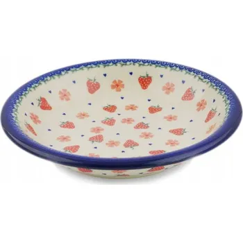 Talíř Hluboký talíř na polévku Ceramika Bolesławiec 22,8 cm