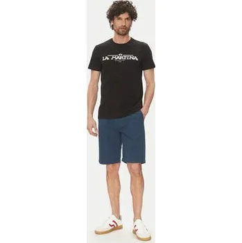 Pánské tričko La Martina T-Shirt Aguer MAR304 JS206 Černá Regular Fit XXL