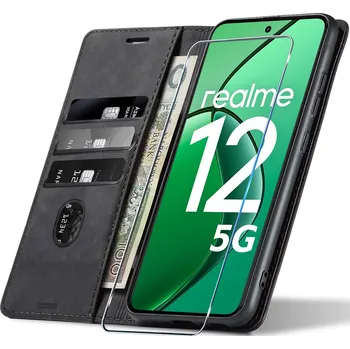 Pouzdro na mobilní telefon Flipové pouzdro Koanni pro Realme 12 5G, černé