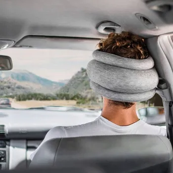 Polštář POLŠTÁŘ PODRÓŻNA NA KRK, HLAVU A OČI NA SPANÍ, TURISTICKÁ PODLOŽKA NA AUTO