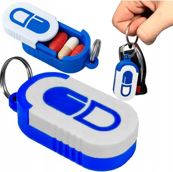 ZÁSOBNÍK NA LÉKY NA TABLETY - KAZETA ORGANIZÉR KRABIČKA - PŘÍVĚSEK NA KLÍČE PŘÍVĚSEK