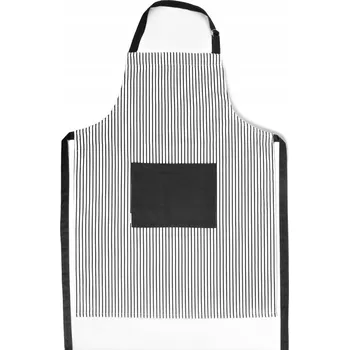 Kuchyňská zástěra Kuchyňská zástěra FASKO s černo-bílými pruhy 60x80 cm HOMLA