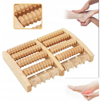 Masážní přístroj Dřevěný masážní přístroj na nohy, váleček na masáž svalů a akupresury