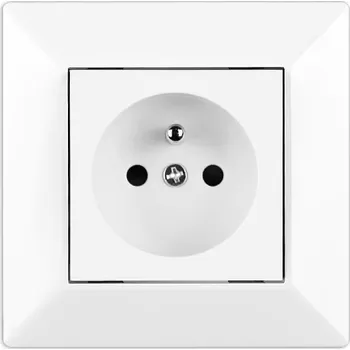 Elektrická zásuvka Elhard Zásuvka Royal Premium s rámečkem, bílá - kompletní