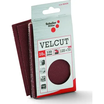 Brusný papír SCHULLER EH'KLAR® Brusný papír VELCUT ALOX, suchý zip, 70×125 mm, 10 ks Hrubost: P60 66406