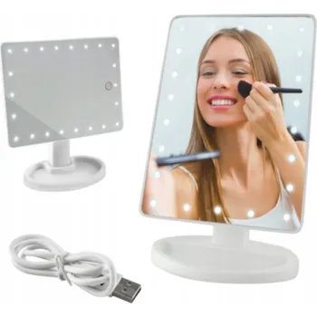 Kosmetické zrcátko Stojací zrcadlo bílé Soulima