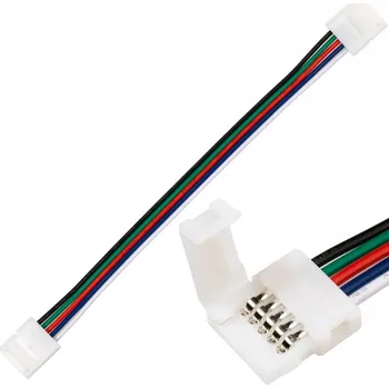 Příslušenství pro LED osvětlení Spojka pro LED pásky RGBW Ecolight EC79634 12 mm oboustranná s vodičem