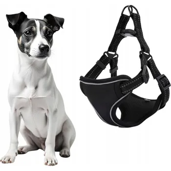 Postroj pro psa NASTAVITELNÉ BEZTLAKOVÉ POSTROJE PRO PSA POHODLNÉ REFLEXNÍ VELIKOST M