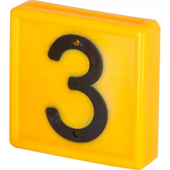 Jednostranné číslo pro značení skotu na obojek, číslo 3