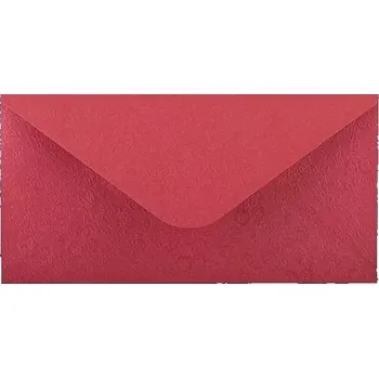 Obálka Obálka DL 11,2x21,9 cm metaická s ražbou, červená