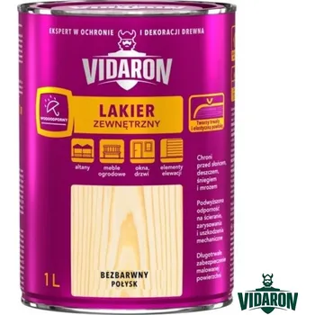 Lak na dřevo VIDARON® Lak syntetický, venkovní, s UV filtrem, na dřevo Odstín (barva): bezbarvý, Stupeň lesku: lesk, Balení: 1 l
