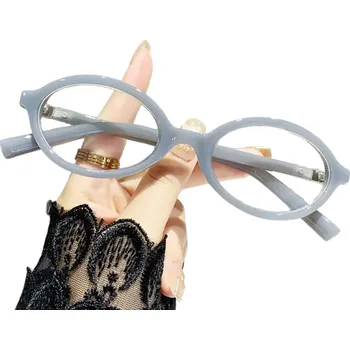 Brýle na čtení Dámské retro oválné brýle na čtení s filtrem modrého světla Dioptrie +1,50 Stylové PC brýle Elegantní design Ochrana očí při čtení šedá