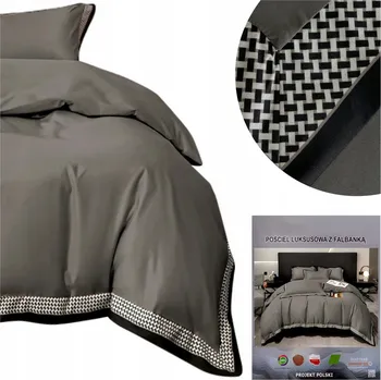 Povlečení Povlečení 200x220 Sada 3 dílů Jednobarevné s Volánem Naomi 01