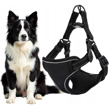 Postroj pro psa NASTAVITELNÉ BEZTLAKOVÉ POSTROJE PRO PSA POHODLNÉ REFLEXNÍ VELIKOST L