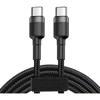 Datový kabel Rychlonabíjecí datový duální USB C kabel 1 m PD 60W opletený kabel 20V QC 3.0 5A rychlé nabíjení vysokorychlostní přenos 480 Mb/s kompatibilita