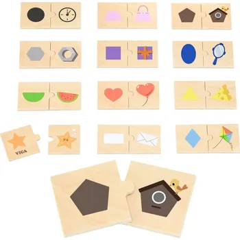 puzzle pro nejmenší Viga Dřevěné puzzle dvojice - tvary