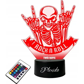 Lampička LAMPičKA na SKLE Rock And Roll 3D LED RGB + DÁLKOVÝ OVLADAČ 16 BAREV