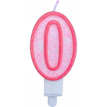 Dortová svíčka MZ Svíčka na dort třpytivá 0 - tři barvy Barva: Růžová