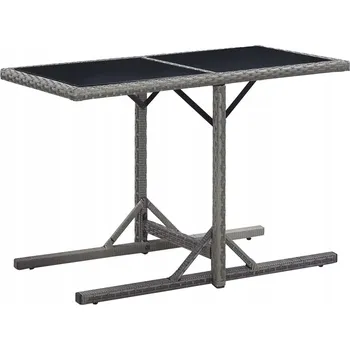 Zahradní stůl Obdélníkový stůl z umělého ratanu VidaXL, 110 x 53 x 72 cm