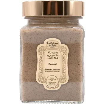 Nestandardní parfém LA SULTANE DE SABA Rassoul Rose and Geranium Fragrance - Maska na bázi jílu pro tělo, obličej a vlasy, 300 ml