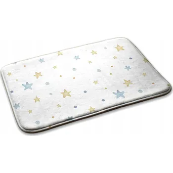 Koberec Měkká Podložka Kobereček do Dětského Pokoje Hvězdy a Tečky 75x45 cm