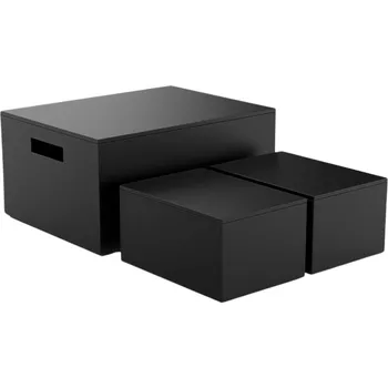 Úložný box Decor Walther, Krabička na potraviny Brownie černá 3 ks - Formadore