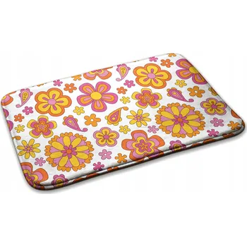 Obraz Kobereček do dětského pokoje protiskluzový květinový retro vzor 90x60