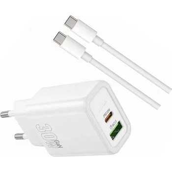 Rychlá USB-C GaN nabíječka 30W s dlouhým 2m kabelem pro Samsung Galaxy A16 5G