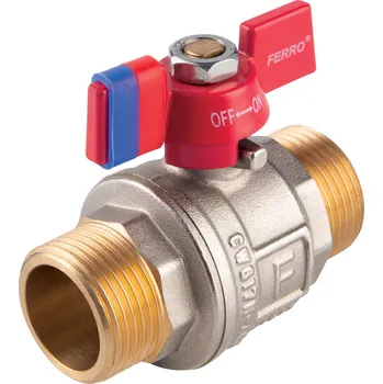 Vodovodní baterie Kulový plnoprůtočný kohout, motýlek ŠŠ 1"