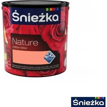 barva na zeď ŚNIEŻKA® NATURE Barva interiérová emulzní, omyvatelná Odstín (barva): 139 Šťavnatá meruňka, Stupeň lesku: mat, Balení: 2,5 l