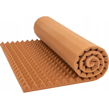 akustická pěna ZVUKOVĚ IZOLAČNÍ ROHOŽ akustická pěna na zeď pyramida hnědá 200x100x4cm