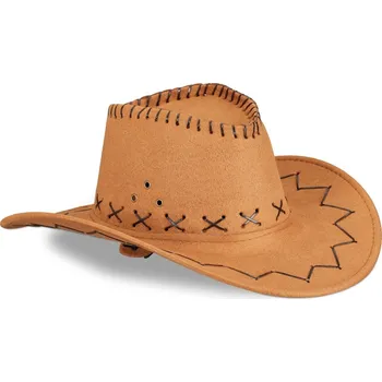 Klobouk Kovbojský klobouk karnevalový western hnědý