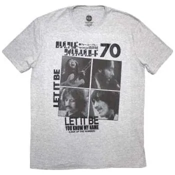 Pánské tričko Merch The Beatles: The Beatles Unisex T-shirt: 1970 (grey) (large) L