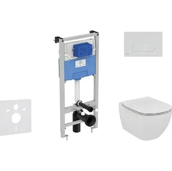 Ideal Standard ProSys - Set předstěnové instalace, klozetu a sedátka Tesi, tlačítka Oleas M1, chrom ProSys120M SP18