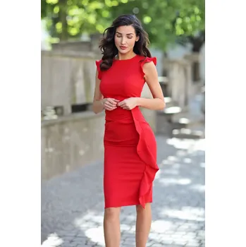 Dámské šaty TopMode Společenské šaty s volánkem 809348