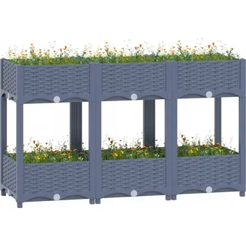 Obraz VidaXL šedý plast Květináč 120 cm x 40 x 71 cm