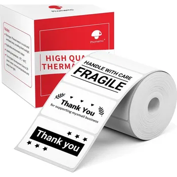 Speciální papír Náhradní samolepící štítky do tiskárny Phomemo M250 Hranatý / 40 × 30 mm (140 štítků/role)