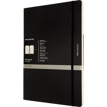 Diář Moleskine, Linkovaný zápisník Moleskine Pro měkká vazba A4 192 stran černý - Formadore